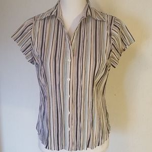 H21 - East 5th button down stripe top